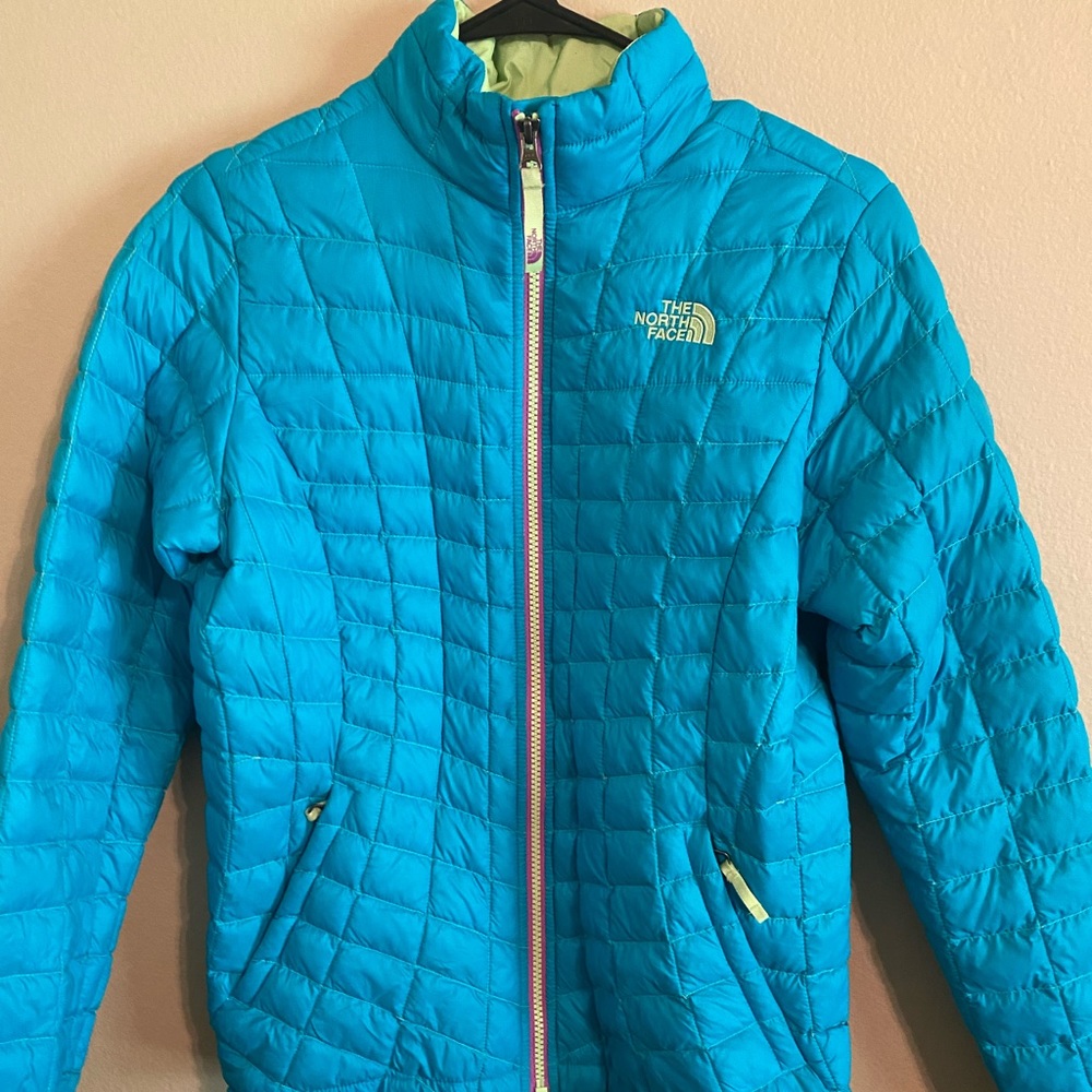 Girls The North Face Blue Thermoball Jacket/Coat Large 14/16